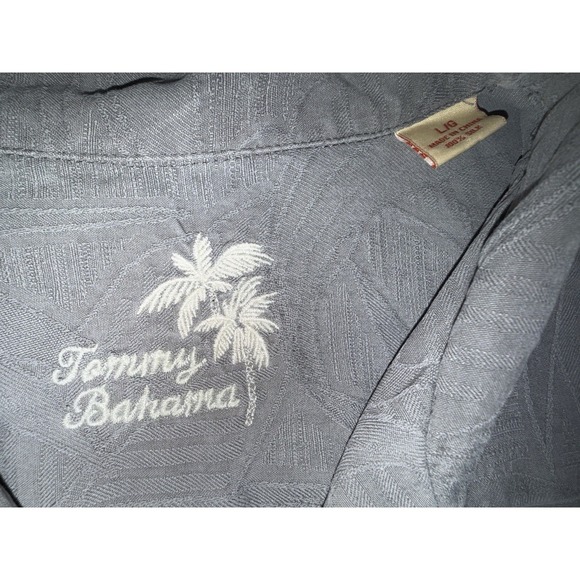 3 Tommy Bahama Mens Large Two Black and Gray 100% Silk and One Blue 100% Linen - Picture 4 of 16